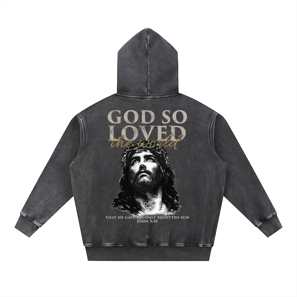 JOHN 3:16 Fleece Oversize Hoodie