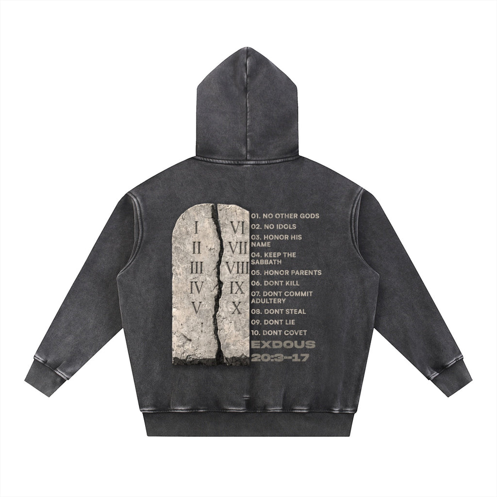 Ten Commandments Graphic Hoodie