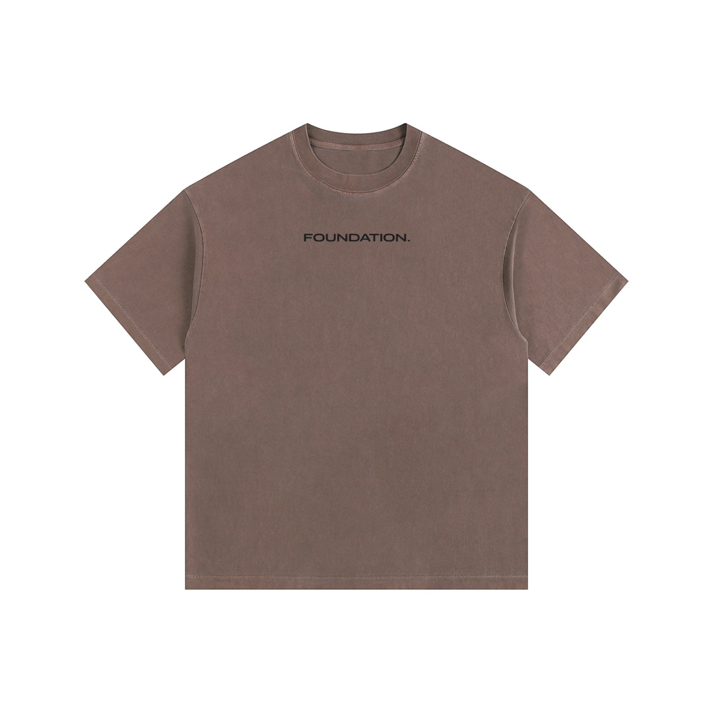 Foundation. oversized t-shirt in brown cotton with "FOUNDATION." logo on the chest.