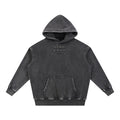 Foundation charcoal washed cotton blend oversized hoodie with