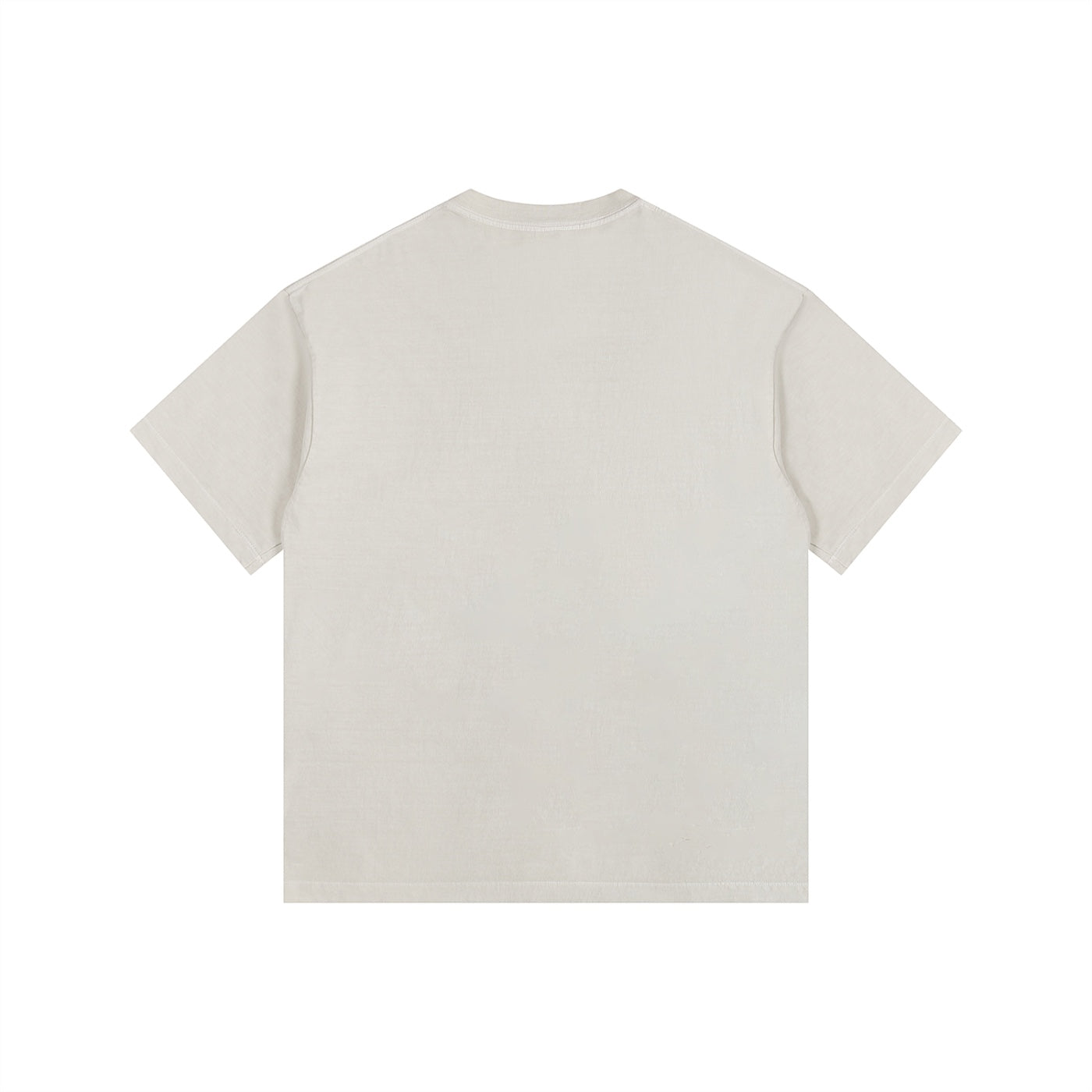 Foundation Oversize T-Shirt in light beige with distressed graphic print. Vintage washed cotton.