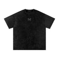 Foundation black oversized washed cotton t-shirt with embroidered FNF logo on front.