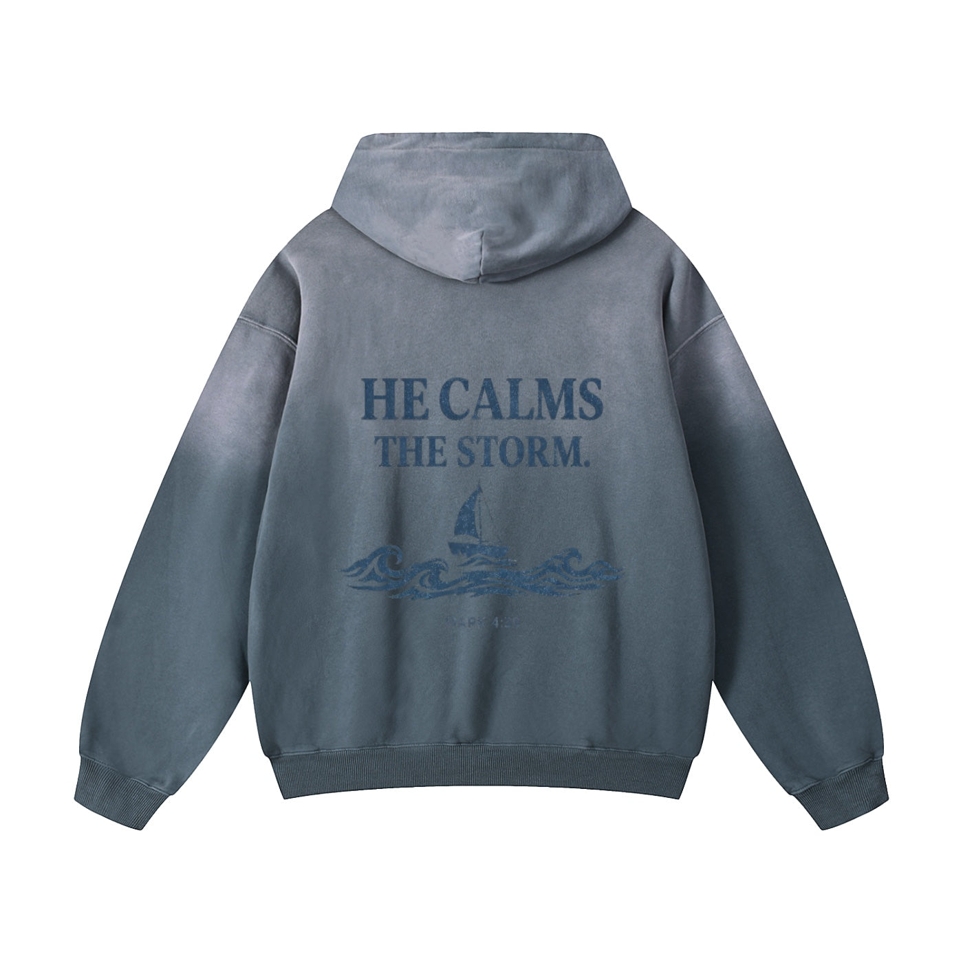 Foundation oversized grey fleece hoodie with